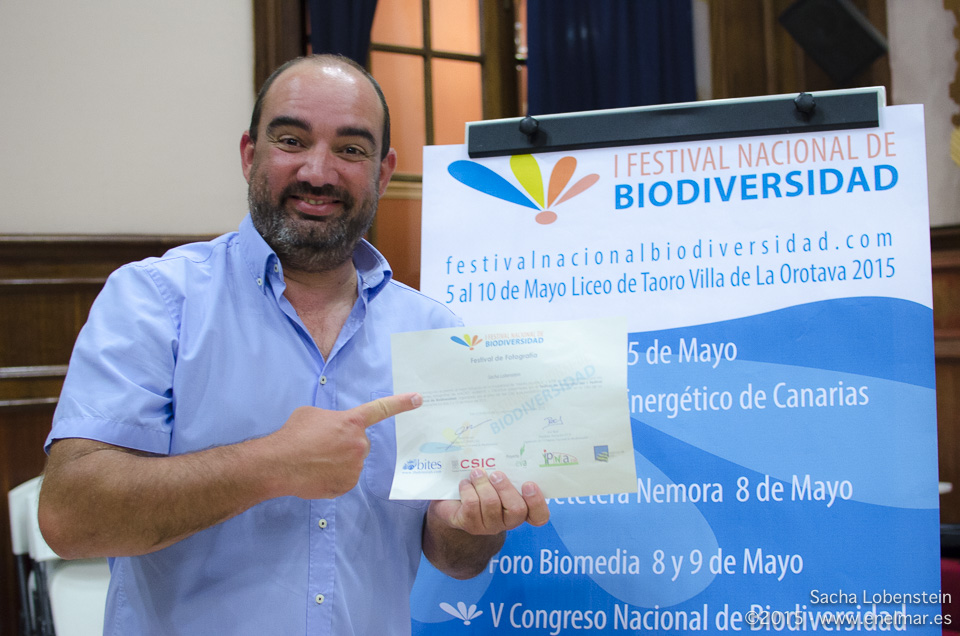 Premio al mejor fotógrafo de «medio acuático» en el Primer Festival Nacional de Biodiversidad